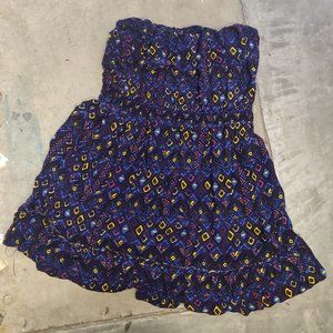 Rue21 Colorful Geometric Print Strapless Flowy Top